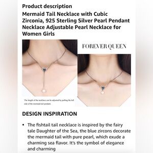 Sterling Silver Mermaid necklace and earring set